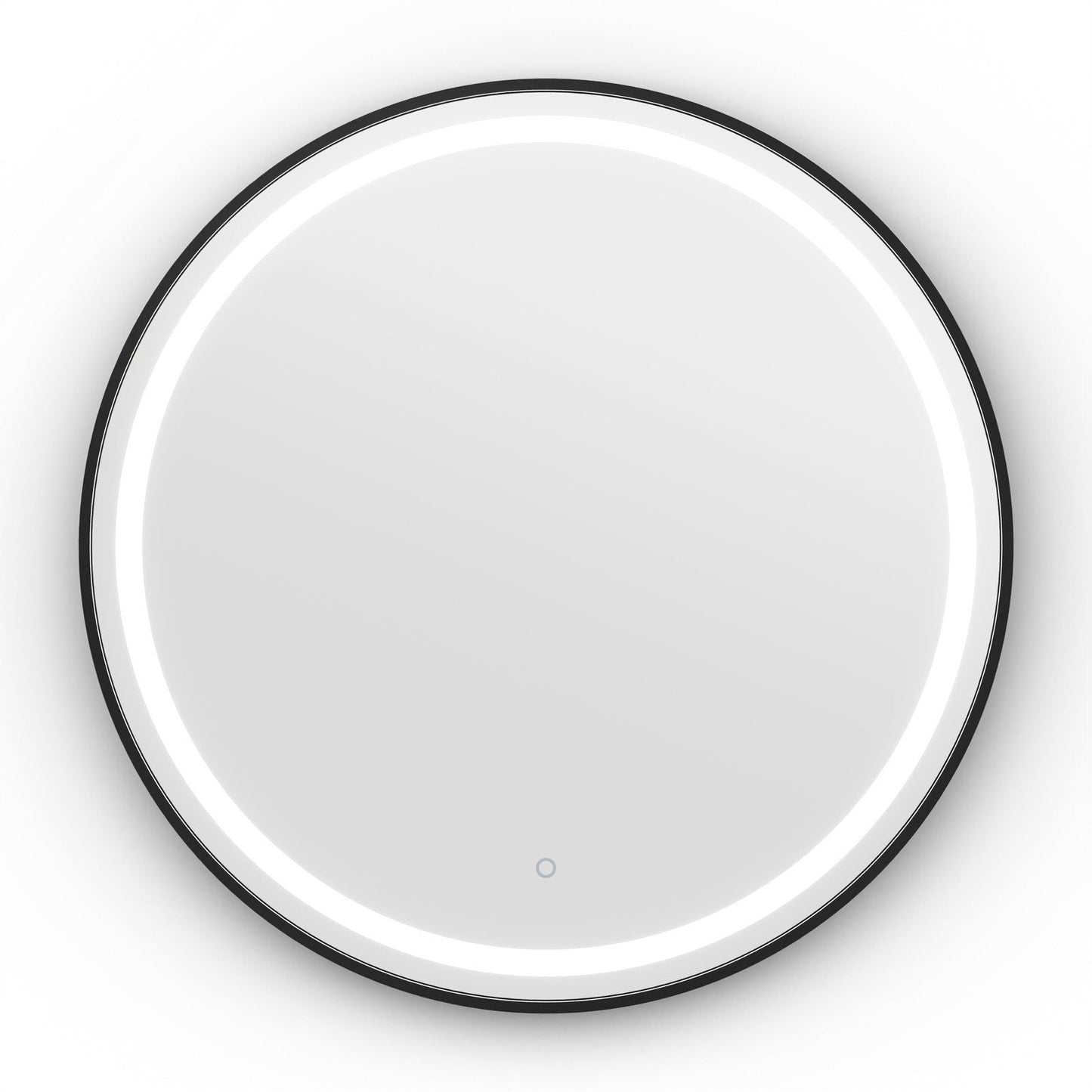 Origins Living Lomax Light Round Mirror 70cm Brushed Black