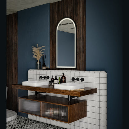 Origins Living Lomax Light Arch Mirror 40x80cm Brushed Brass