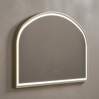 Origins Living Lomax Light Overmantle Arch Illuminated Mirror 120 X 75cm Brushed Brass