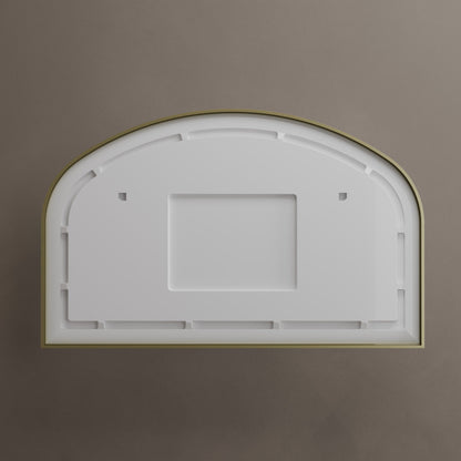 Origins Living Lomax Light Overmantle Arch Illuminated Mirror 120 X 75cm Brushed Brass