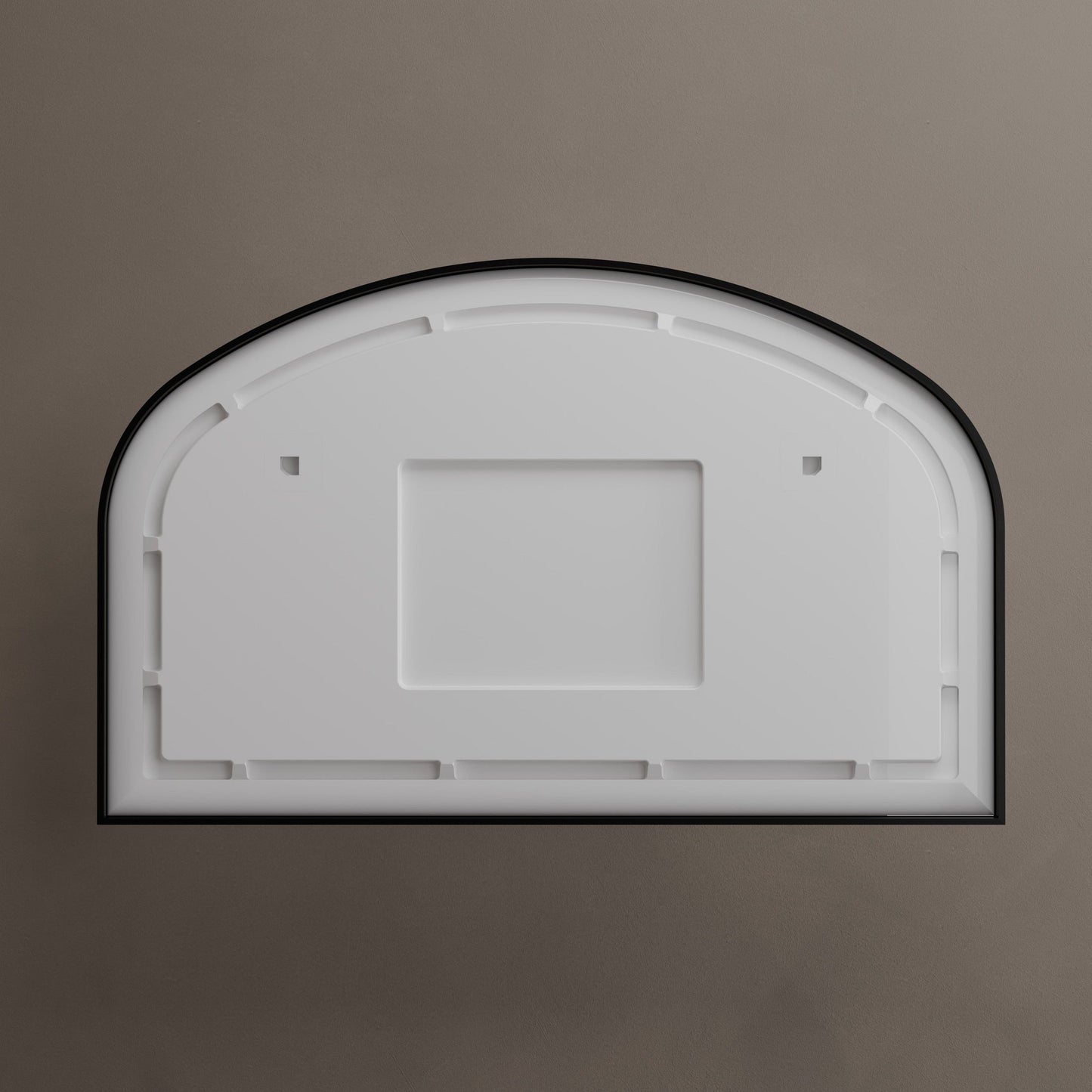 Origins Living Lomax Light Overmantle Arch Illuminated Mirror 120 X 75cm Brushed Black