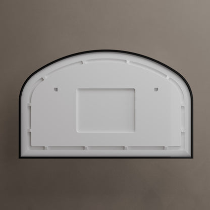 Origins Living Lomax Light Overmantle Arch Illuminated Mirror 120 X 75cm Brushed Black