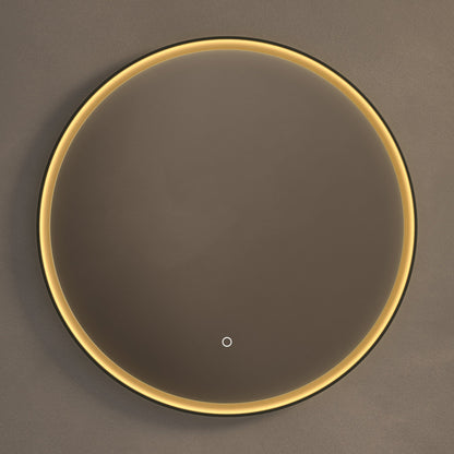 Origins Living Luxor Round Illuminated Mirror 80cm Gold & Black