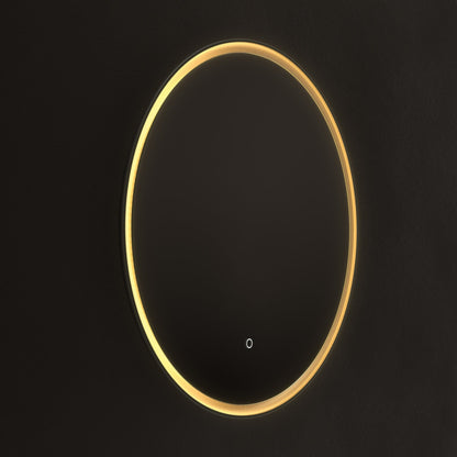 Origins Living Luxor Round Illuminated Mirror 80cm Gold & Black