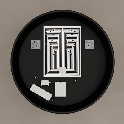 Origins Living Luxor Round Illuminated Mirror 80cm Gold & Black