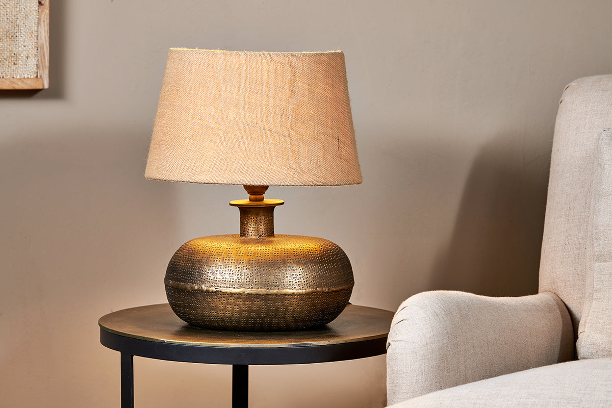 Nkuku Lumbu Lamp Antique Brass Small