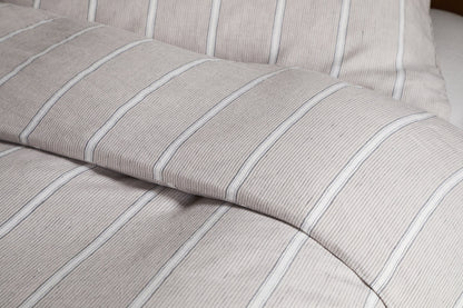 Nkuku Mora Hemp & Cotton Duvet Cover Stone Grey