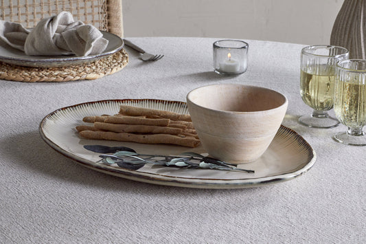Nkuku Malia Large Oval Platter Cream