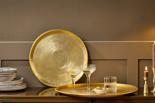 Nkuku Mahika Tray Antique Brass