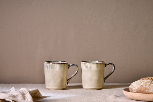Nkuku Malia Mug Cream (Set Of 2)