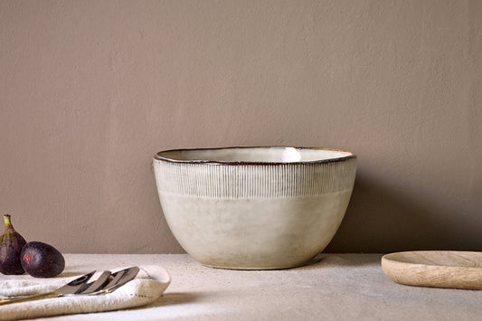 Nkuku Malia Serving Bowl Cream