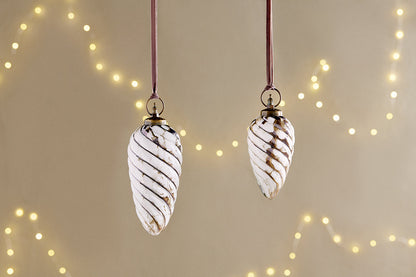 Nkuku Maran Giant Bauble Gold & Cream