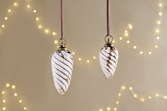 Nkuku Maran Giant Bauble Gold & Cream