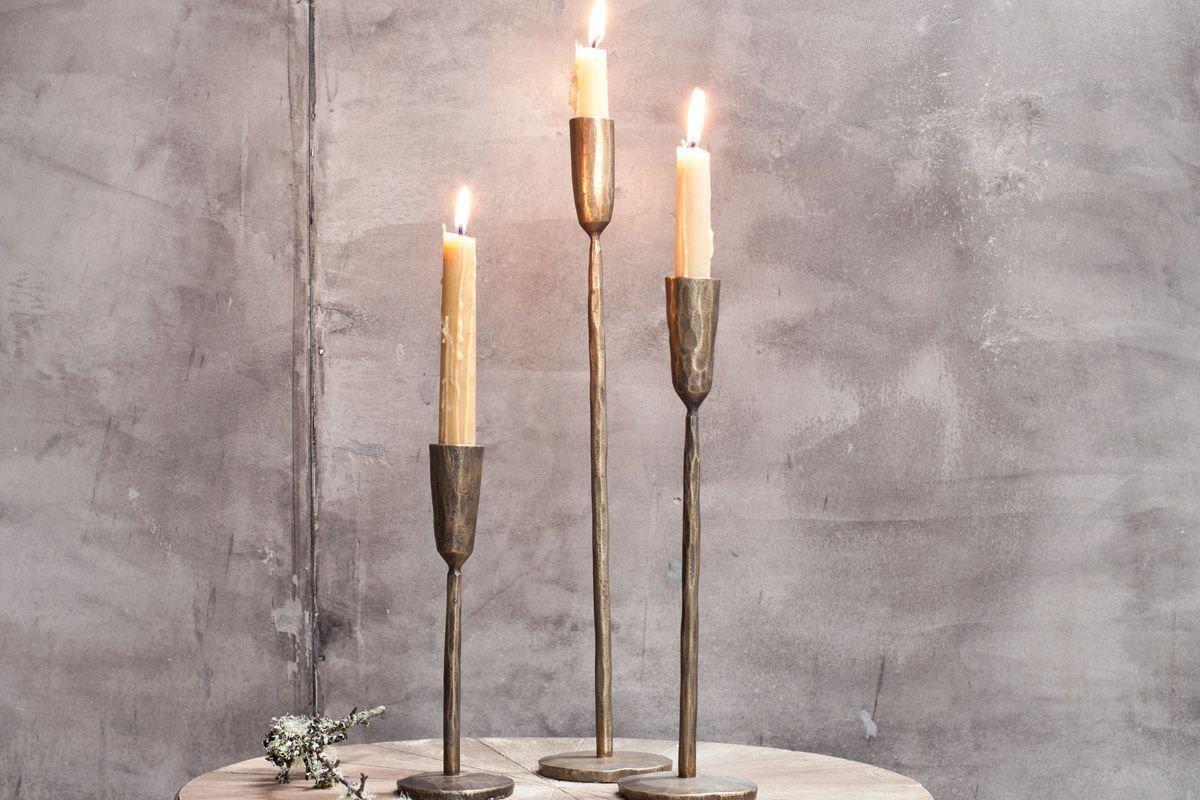 Nkuku Mbata Brass Candlestick Antique Brass