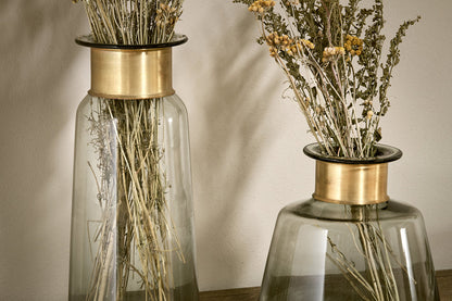 Nkuku Miza Glass Vase Smoke