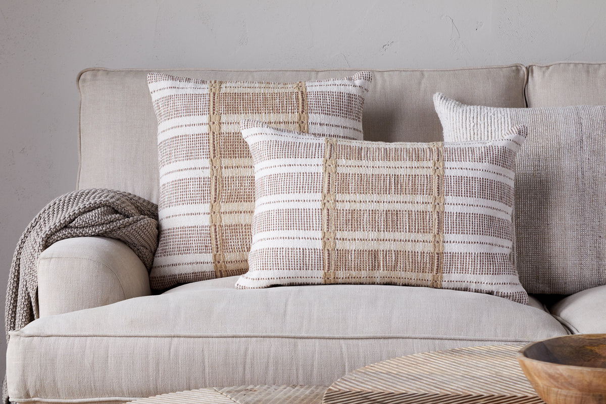 Nkuku Nayika Cotton Cushion Cover Rust