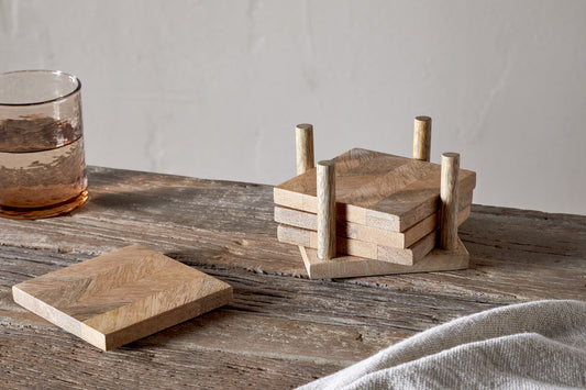 Nkuku Nalbari Coasters Natural (Set Of 4)