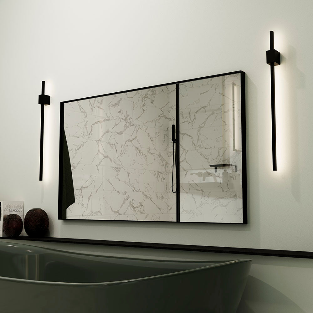 Origins Living Newington Rectangular Mirror 60x80cm Matt Black