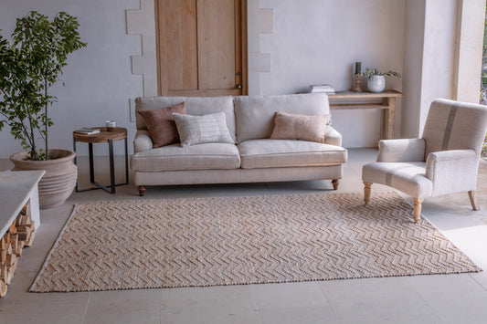 Nkuku Nabami Chevron Jute Rug Natural