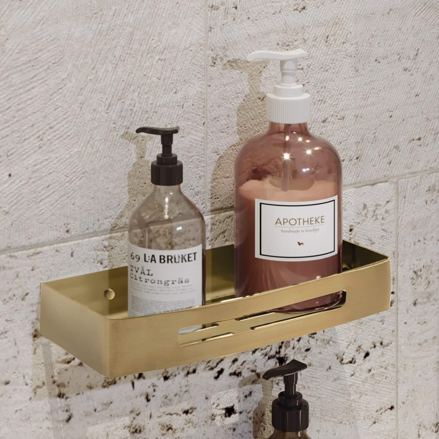 Origins Living Gedy Nerva Shower Basket Brushed Brass