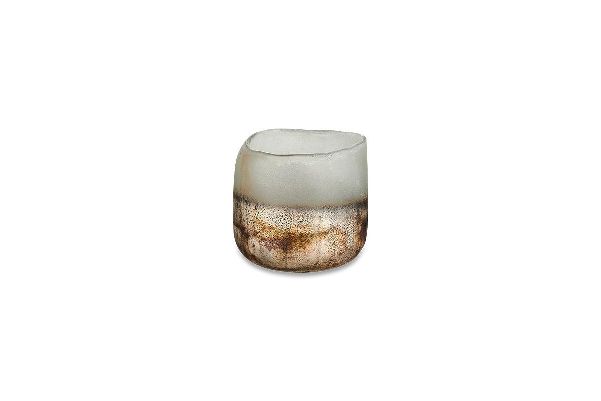 Nkuku Ngolo Tealight Holder Aged Smoke