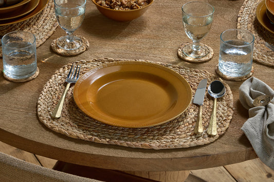 Nkuku Nuwara Dinner Plate Mustard