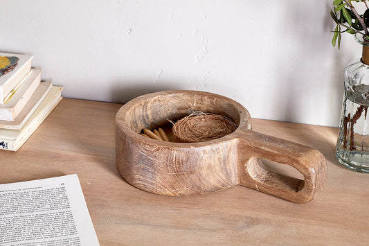 Nkuku Okara Reclaimed Wood Traditional Storage Pot
