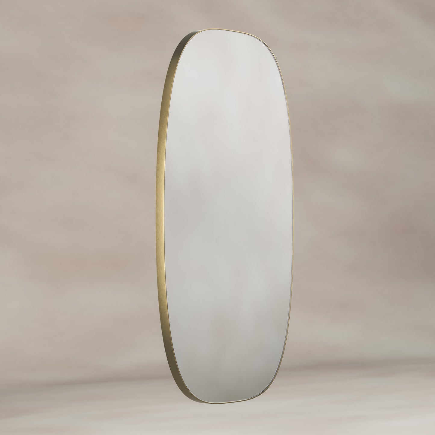 Origins Living Oslo Barrel Mirror 45 X 80cm Brushed Brass