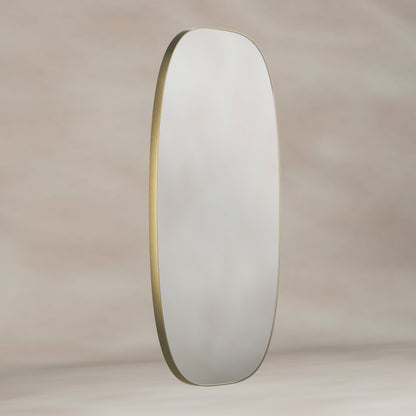 Origins Living Oslo Barrel Mirror 45 X 80cm Brushed Brass