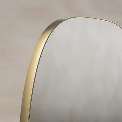 Origins Living Oslo Barrel Mirror 45 X 80cm Brushed Brass