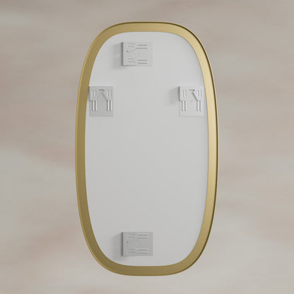 Origins Living Oslo Barrel Mirror 45 X 80cm Brushed Brass
