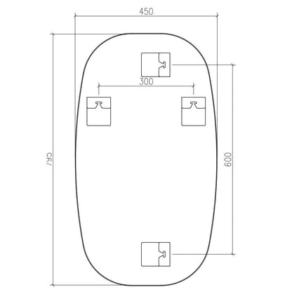 Origins Living Oslo Barrel Mirror 45 X 80cm Matt Black