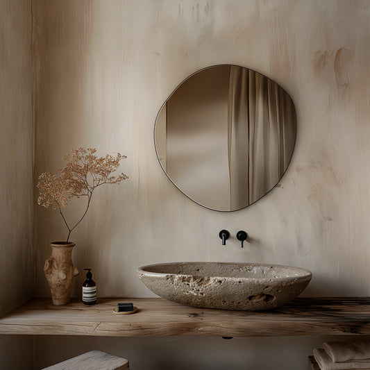 Origins Living Oslo Organic Mirror 60 60x58cm Matt Black