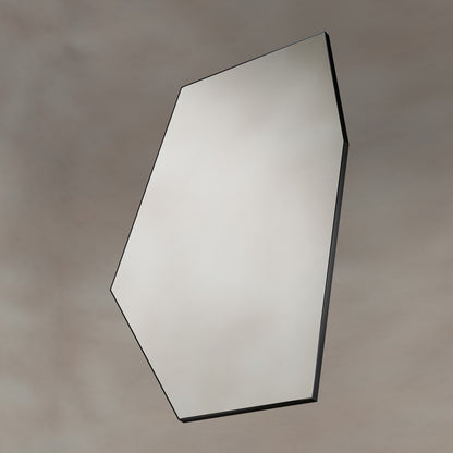 Origins Living Oslo Irregular Hexagon Mirror 55 X 80cm Matt Black