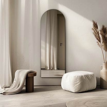 Origins Living Oslo Arch Mirror 50x140cm Matt Black