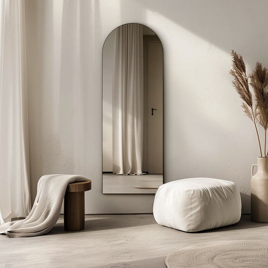 Origins Living Oslo Arch Mirror 50x140cm Matt Black