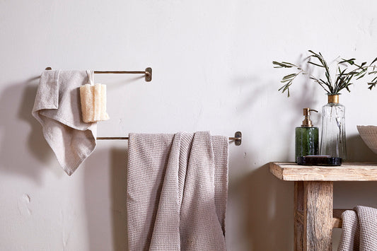 Nkuku Olani Bathroom Hanging Rail Antique Brass