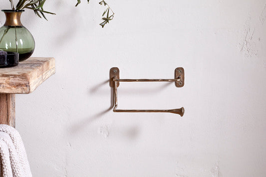 Nkuku Olani Toilet Roll Holder Antique Brass