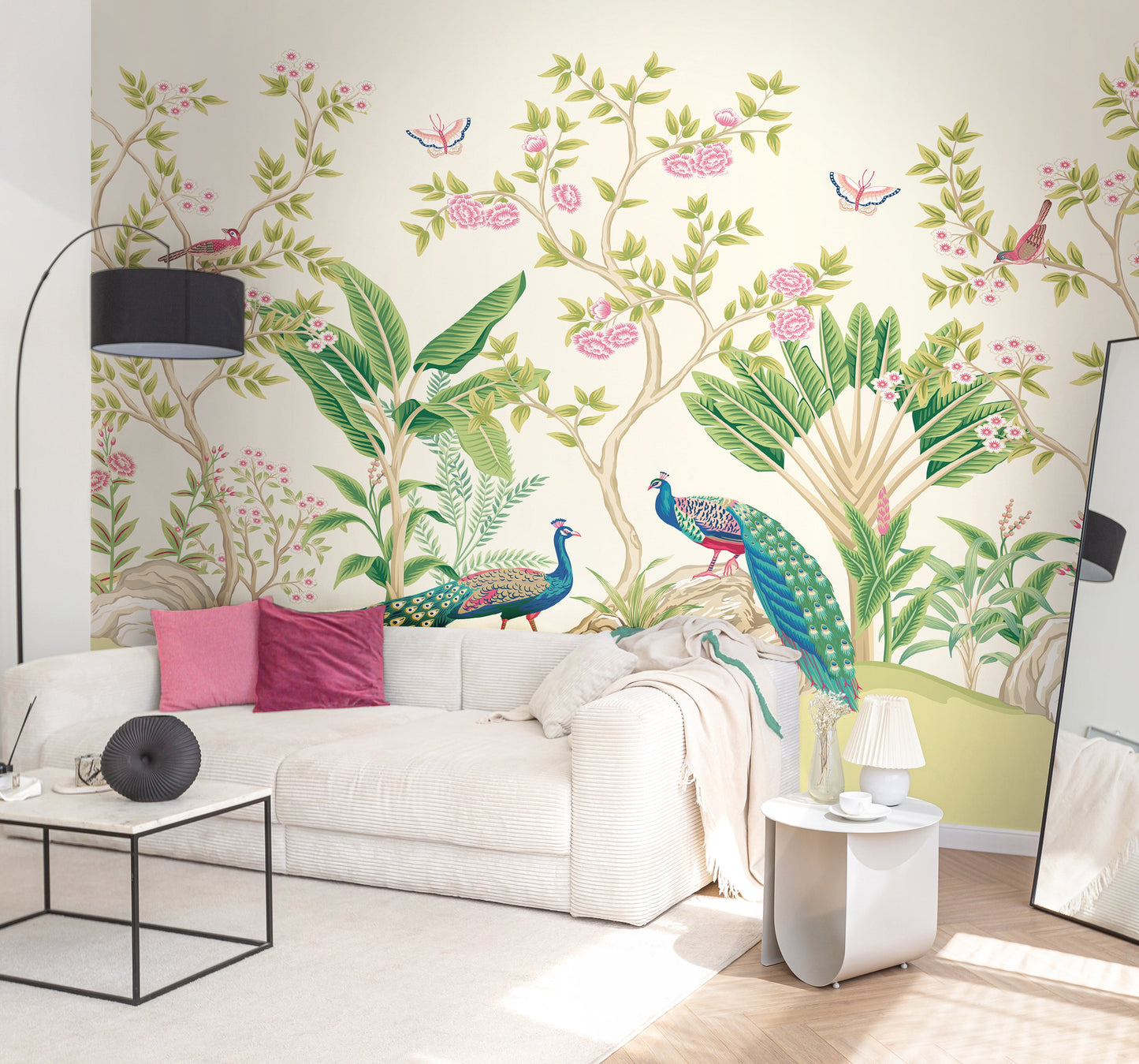 Origin Murals Peacock Garden Apple Rose 300cm X 240cm