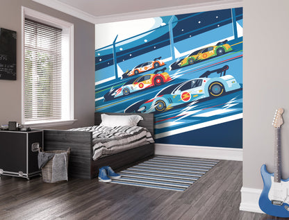 Origin Murals Sports Cars Blue 300cm X 240cm