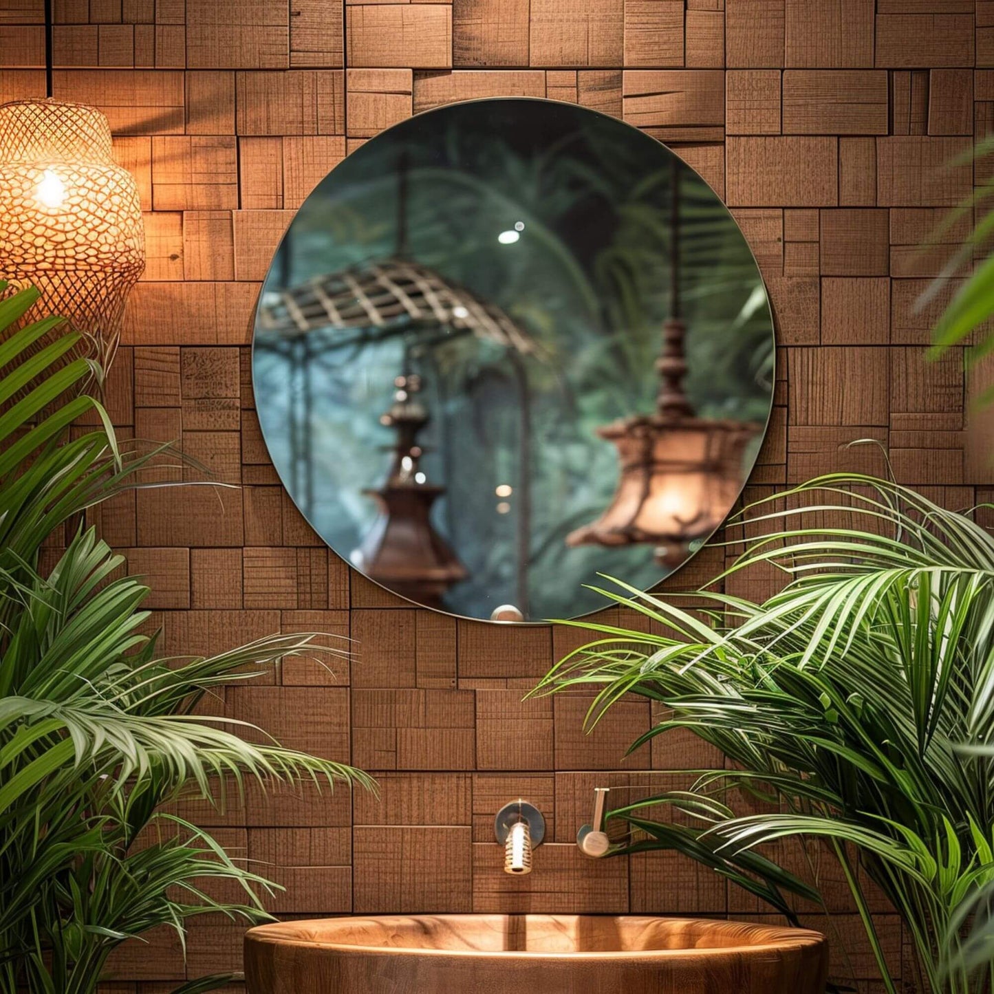 Origins Living Slim Round Mirror 50 50cm