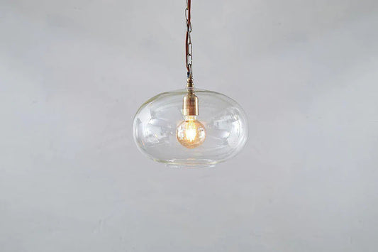 Nkuku Otoro Recycled Glass Pendant Clear Small Round