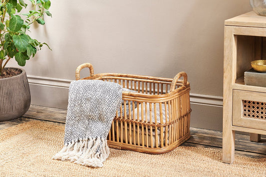 Nkuku Rammi Rattan Laundry Basket