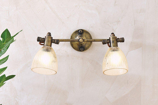 Nkuku Rarni Recycled Glass Double Wall Light