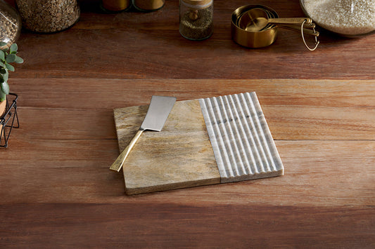 Nkuku Reyna Chopping Board Brown Marble