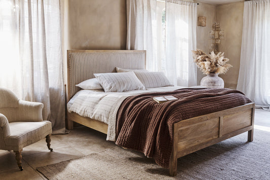 Nkuku Sanja Stripe Bed Natural