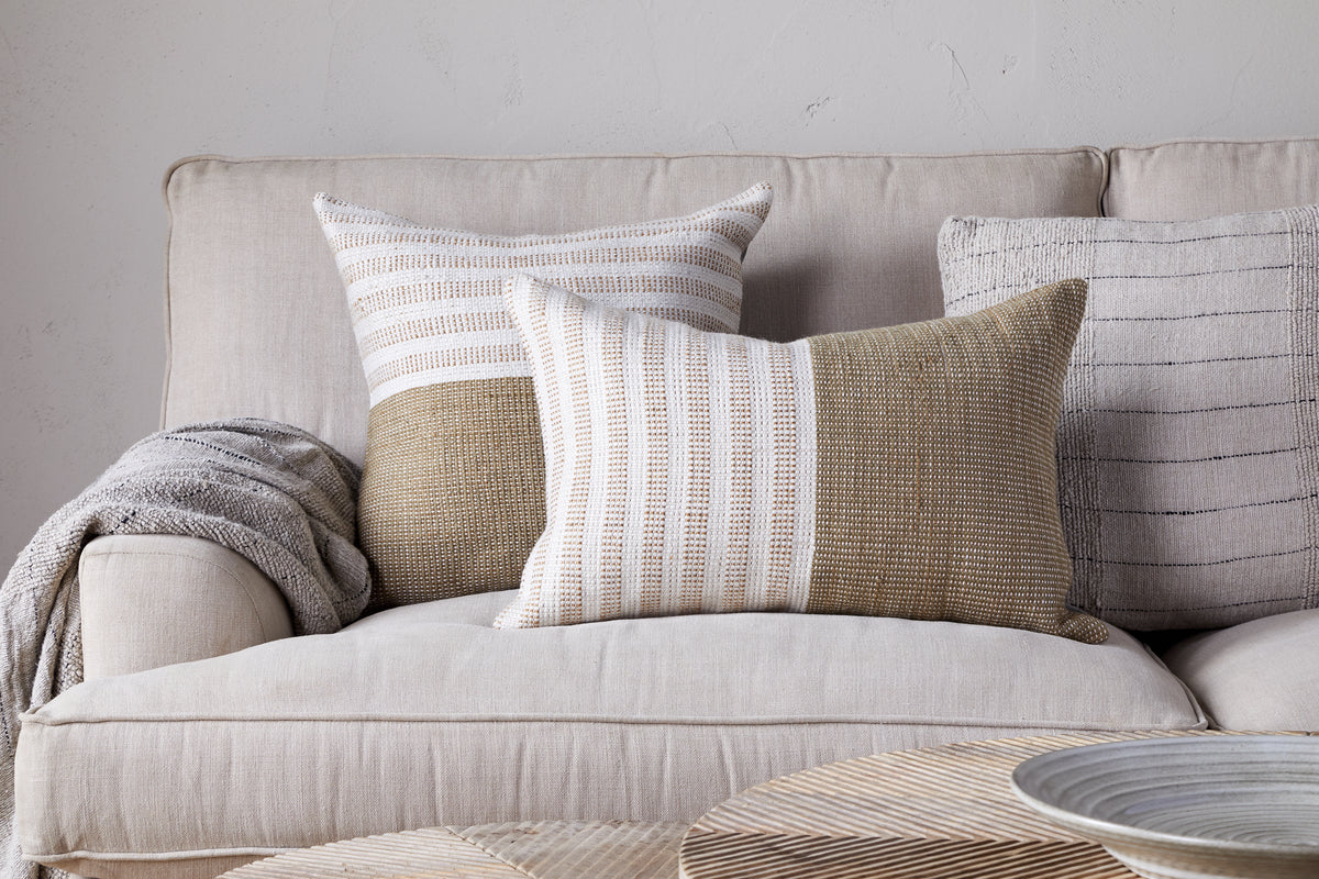 Nkuku Samata Recycled Cushion Cover Moss