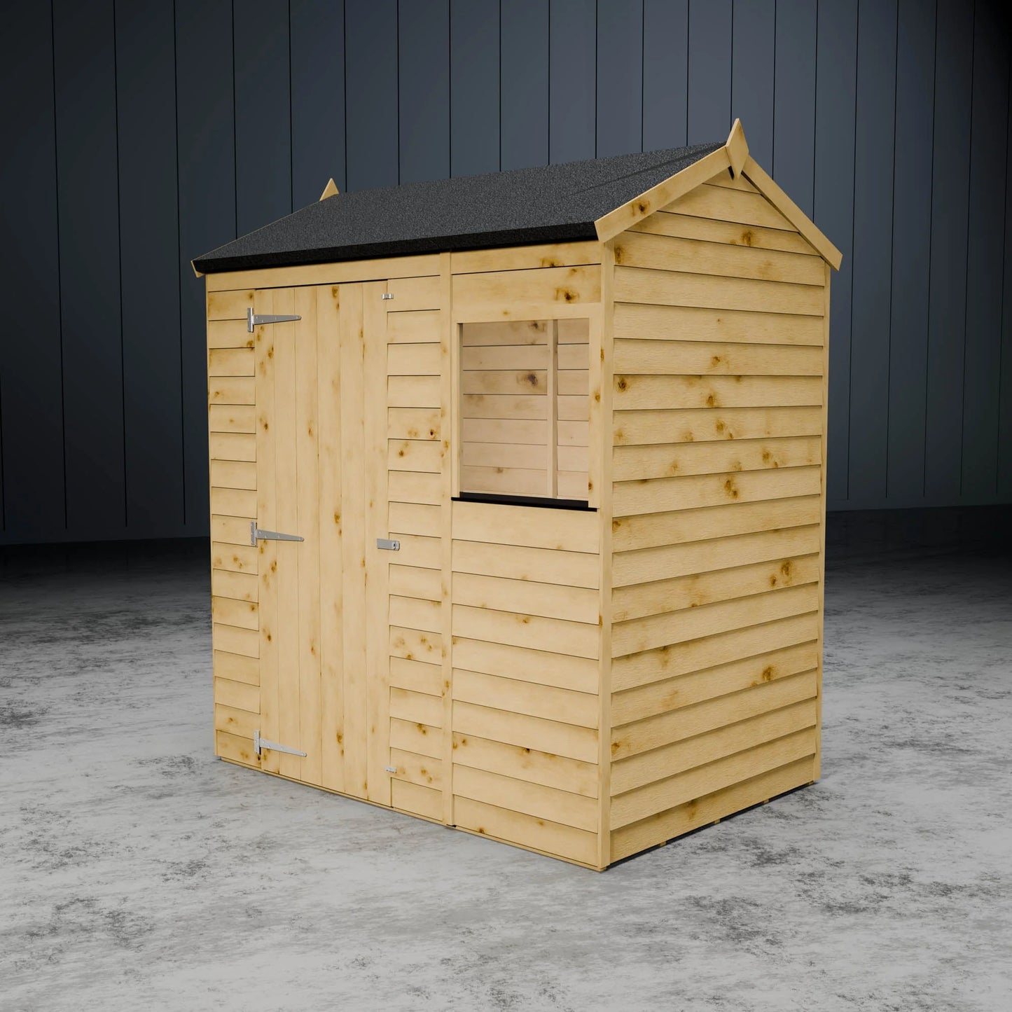Value Overlap Single Door Apex Shed