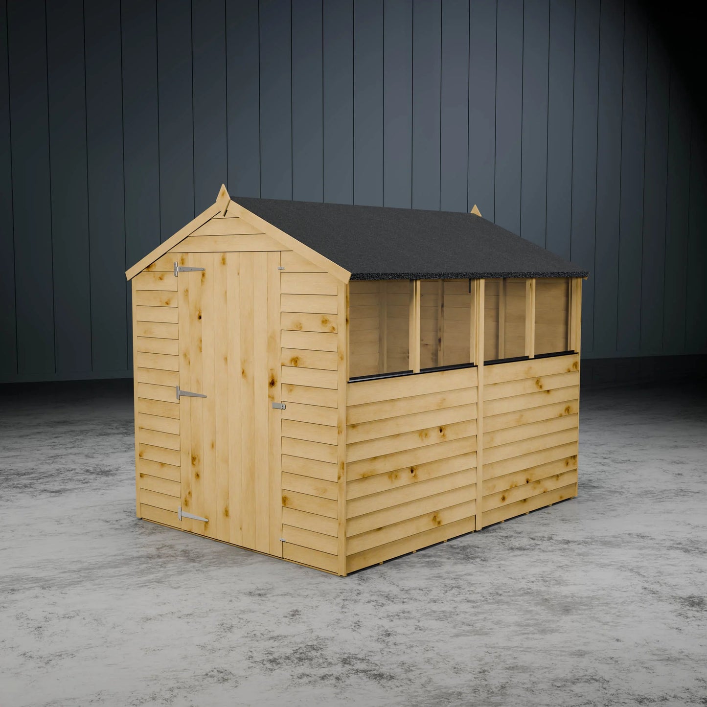 Value Overlap Single Door Apex Shed