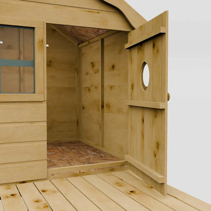 Snug Tower Wooden Playhouse with Slide